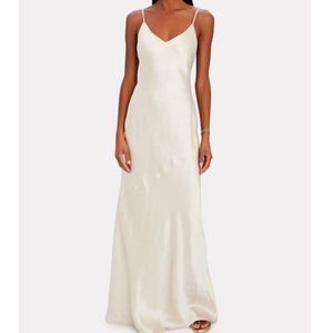 L'AGENCE Serita Silk Charmeuse Maxi Slipdress